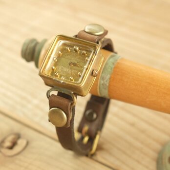 【受注生産】しかくい時計 w-shima gold S005の画像