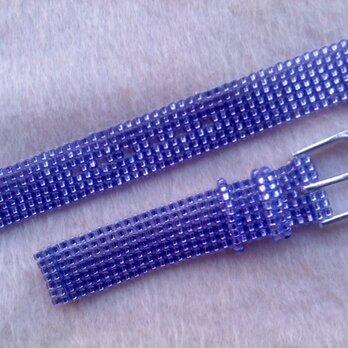 ビーズ織の時計ベルト(13mm)　うっとり・・・紫の画像