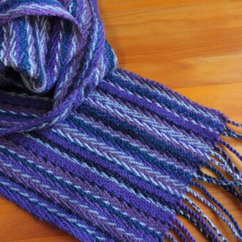 手織のマフラー　梅紫（うめむらさき）の画像