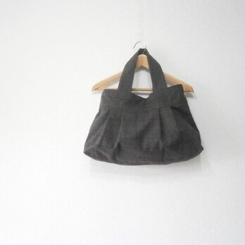 ウール・格子柄手提げ袋(最新,羊毛,財布,ケース,小物入れ)の画像