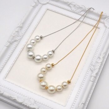 パールネックレス④【ホワイト・ナチュラル】