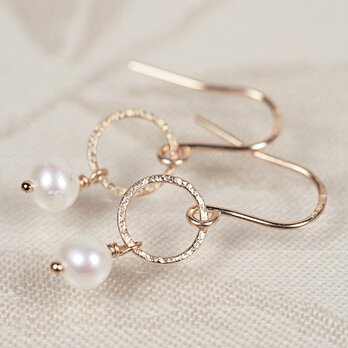 14KGF Moon Pearl Earringsの画像