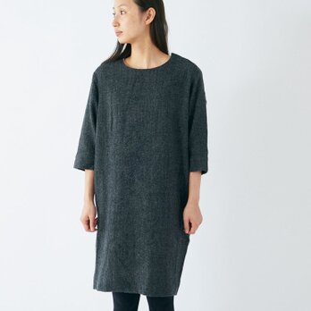 enrica herringbone dress blackの画像