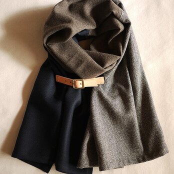 three cloth leathrbelt stole <16aw-g>の画像