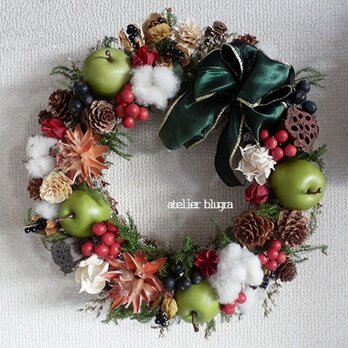 atelier BLUGRA八ヶ岳〜林檎と木の実のWreathの画像