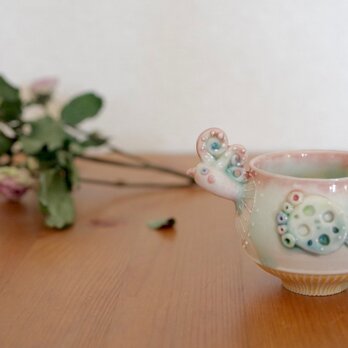 【再販】トリぐい呑み（桃）