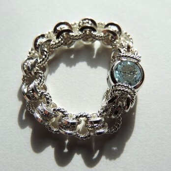 『 Airy blue ( tender ) 』Ring by SV925の画像