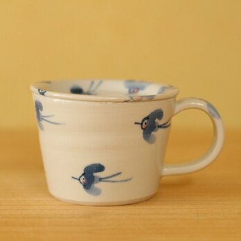 幸せの青い鳥蓋つきカップ。の画像