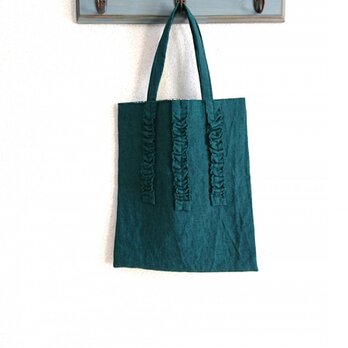 リネンフリルドバッグ