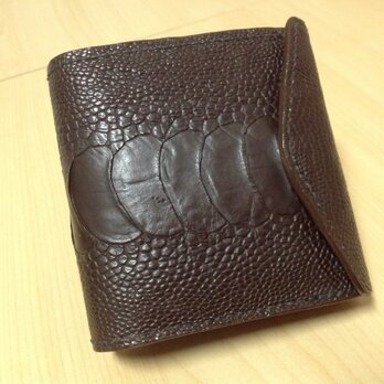オーストリッチレッグ  二つ折財布の画像