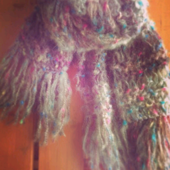 輸入糸　ふわふわスヌード*pure pink