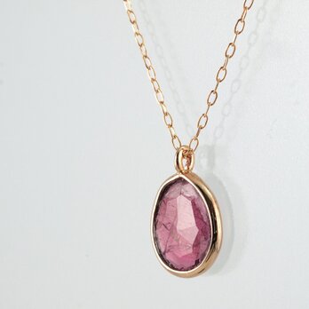 Pink Tourmaline Oval Cut Necklaceの画像