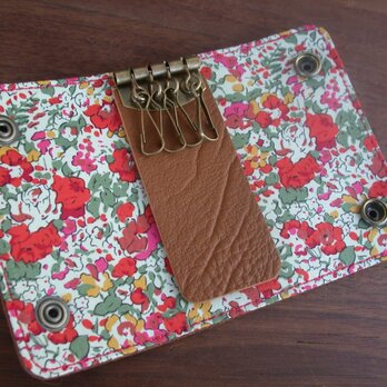 モッタイナイ本革キーケース　シュリンクレザー（ブラウン）×クレアオード