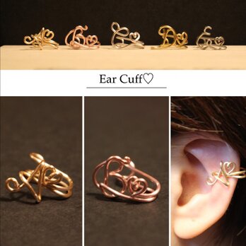 イニシャル ear cuffの画像