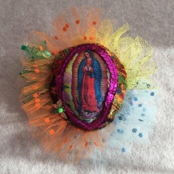 マリア様のヘアゴム兼ブローチ  3