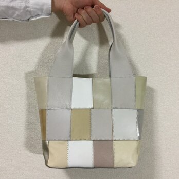 レザーパッチワークハンドバッグ281