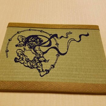 刺繍ミニ畳(雷神)の画像