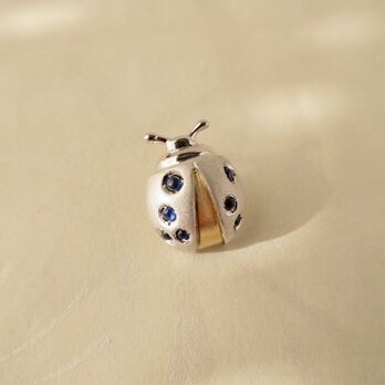 SV・Ｋ18ＹＧ　Ladybird sapphire　tiny pinの画像