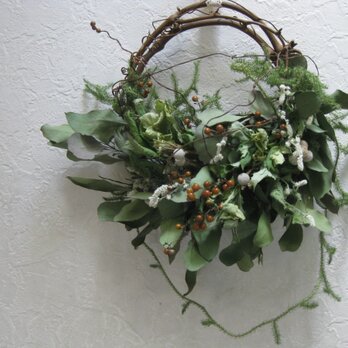 ユーカリのbasket-wreathの画像