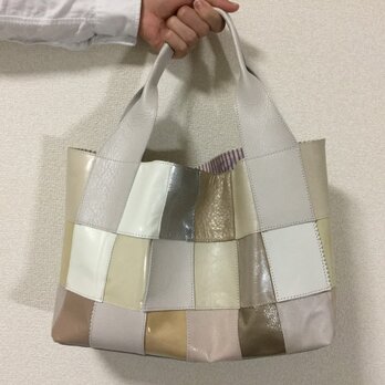 レザーパッチワークハンドバッグ287