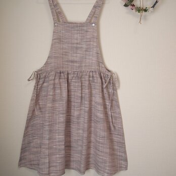 カディ ウエストリボン サロペット / エプロン ワンピース / ブラウ / フリーサイズ : TWELVE 12