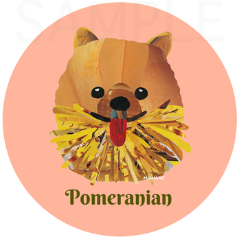 ポメラニアン《犬種名ステッカー/小型犬》の画像