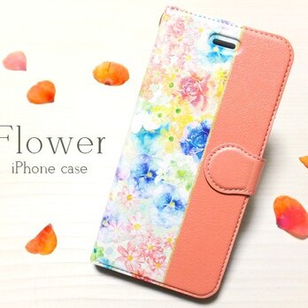 〈手帳型〉小さなお花のiPhoneケースの画像