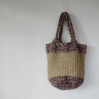 Big shoulder bag(purple) ★受注制作の画像