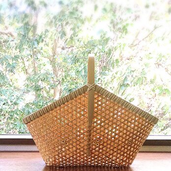 鉄線編み三角細目かご