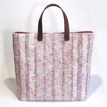 裂織りトートバッグ＊薄花桜の画像