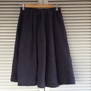 受注制作：リネン・シャンブレー・パープルのほおずきスカート４色の画像