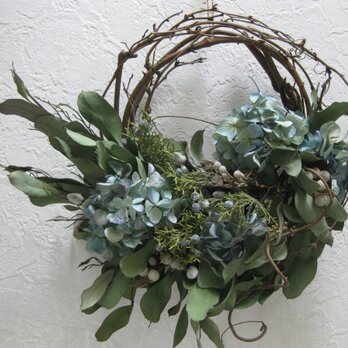 紫陽花のbasket-wreathの画像
