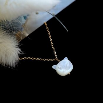 白蝶貝のネコネックレス　～Mimiの画像