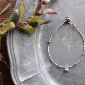 ruby＊pyrite＊silverbraceletの画像