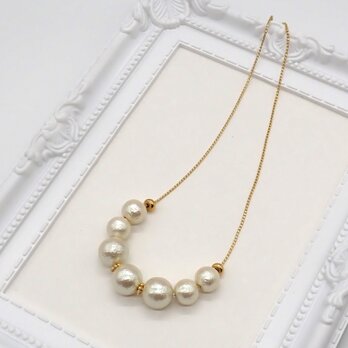 コットンパールネックレス