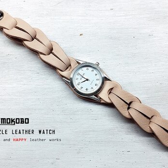 いろの組み合わせを楽しむ POKOPUZZLE LEATHER WATCH【受注生産】の画像