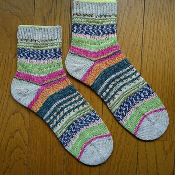 手編み靴下 opal 2107の画像