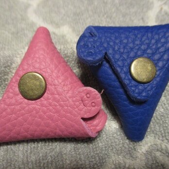 【ミニミニ2個セット】ちょっと突き出たトリヨンの三角コインケースの画像