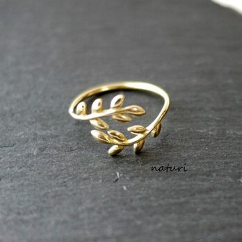 【feuille】brass leaf ringの画像