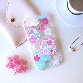 iPhoneクリアケース【桜と雪輪】の画像