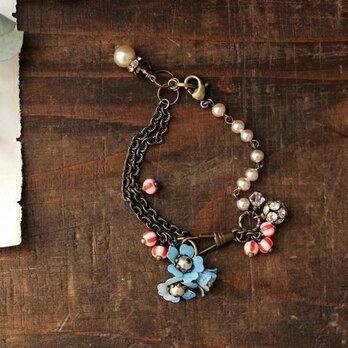 青い花のノスタルジー　ブレスレット