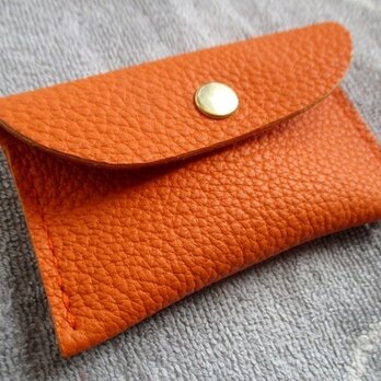 【カラーオーダー可】手縫いトリヨンのシンプルなカードケース　少し小さめの画像