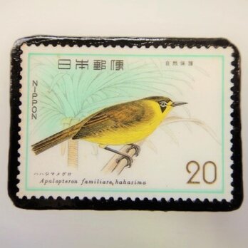 日本　鳥切手ブローチ　2211の画像