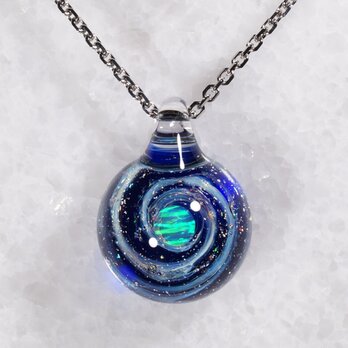Crystal Opal Galaxy Glass Pendant　No.1625CIの画像