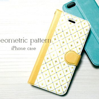 幾何学模様のiPhoneケース〈手帳型〉の画像