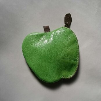 リンゴのコインケース(黄緑)の画像