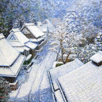 雪の愛宕街道の画像