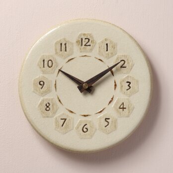 亀甲･丸型φ210（陶製掛時計）の画像