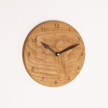 木製 掛け時計 丸型 栗材23