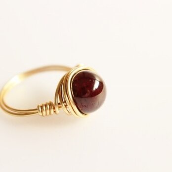 ガーネット　Big　Wire　Ring　